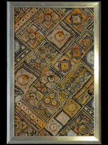 18877 Tela brodada a mà emmarcada