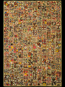 20745 Patchwork de tela brodada a mà