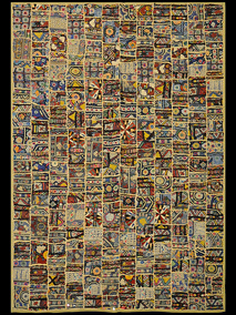 20748 Patchwork de tela brodada a mà